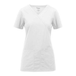 Rx Gear Stretch Women's Mock Wrap Scrub Top SIZE S